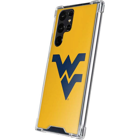 West Virginia University Yellow Background Galaxy S24 Ultra Clear Case