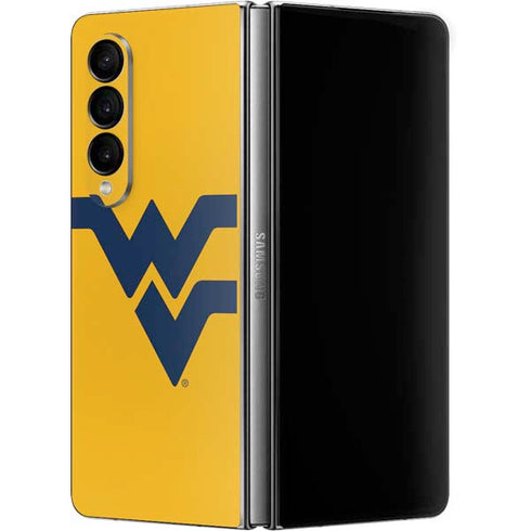 West Virginia University Yellow Background Galaxy Z Fold4 5G Skin