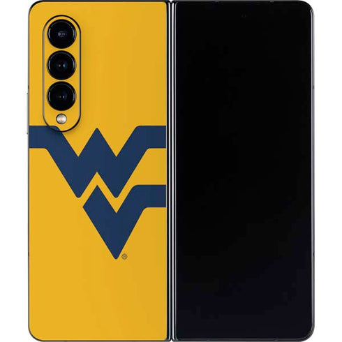 West Virginia University Yellow Background Galaxy Z Fold4 5G Skin