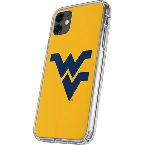West Virginia University Yellow Background iPhone 11 Clear Case