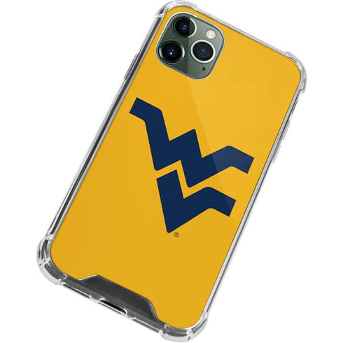 West Virginia University Yellow Background iPhone 11 Pro Max Clear Case