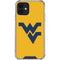 West Virginia University Yellow Background iPhone 12 Clear Case