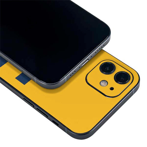 West Virginia University Yellow Background iPhone 12 Mini Skin