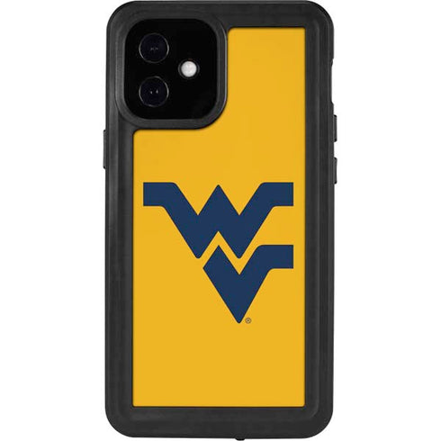 West Virginia University Yellow Background iPhone 12 Mini Waterproof Case