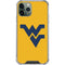 West Virginia University Yellow Background iPhone 12 Pro Clear Case