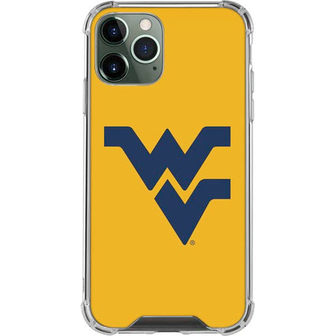 West Virginia University Yellow Background iPhone 12 Pro Max Clear Case