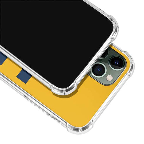 West Virginia University Yellow Background iPhone 12 Pro Max Clear Case