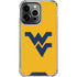 West Virginia University Yellow Background iPhone 13 Pro Clear Case