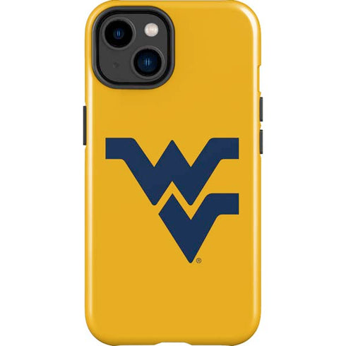 West Virginia University Yellow Background iPhone 14 Plus Impact Case