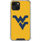 West Virginia University Yellow Background iPhone 14 Plus Clear Case