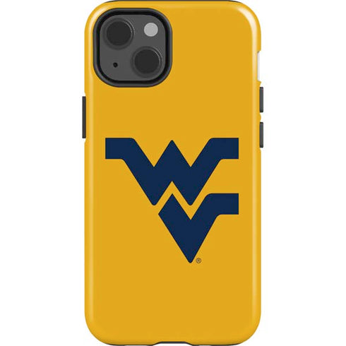 West Virginia University Yellow Background iPhone 15 Impact Case
