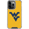 West Virginia University Yellow Background iPhone 14 Pro Clear Case