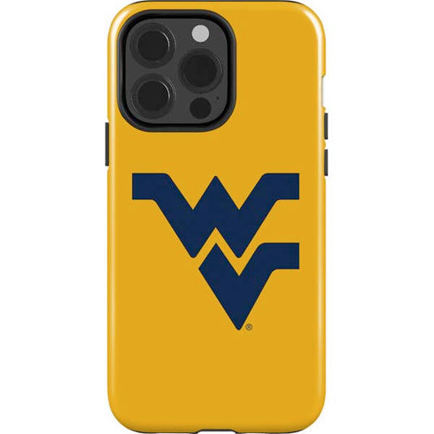 West Virginia University Yellow Background iPhone 15 Pro Impact Case