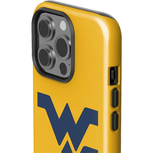West Virginia University Yellow Background iPhone 14 Pro Impact Case