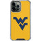 West Virginia University Yellow Background iPhone 15 Pro Max Clear Case