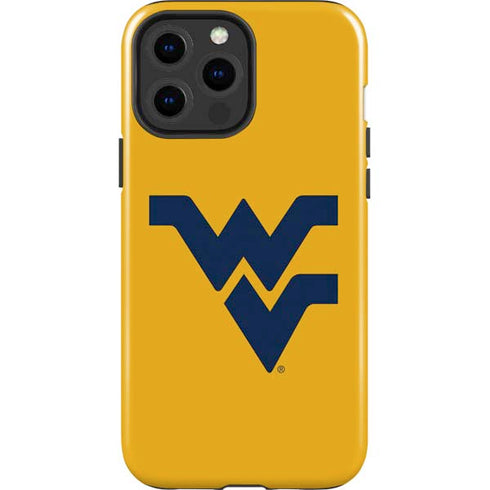 West Virginia University Yellow Background iPhone 15 Pro Max Impact Case