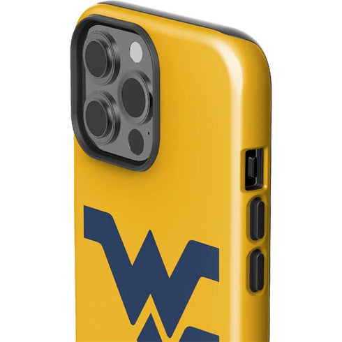 West Virginia University Yellow Background iPhone 15 Pro Max Impact Case