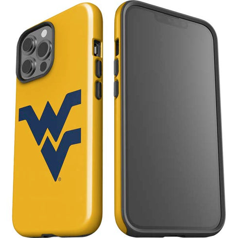 West Virginia University Yellow Background iPhone 15 Pro Max Impact Case