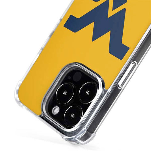 West Virginia University Yellow Background iPhone 15 Pro Max MagSafe Case