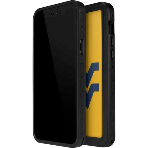 West Virginia University Yellow Background iPhone 14 Pro Max Waterproof Case
