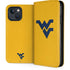 West Virginia University Yellow Background iPhone 15 Plus Folio Case