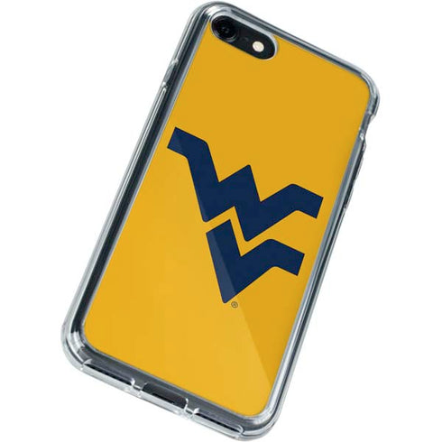 West Virginia University Yellow Background iPhone SE (2nd & 3rd Gen) Clear Case
