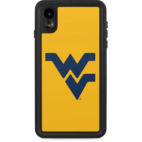 West Virginia University Yellow Background iPhone XR Waterproof Case