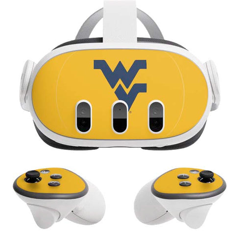 West Virginia University Yellow Background Meta Quest 3 Skin