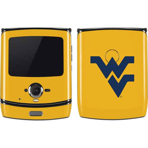 West Virginia University Yellow Background Motorola RAZR Skin