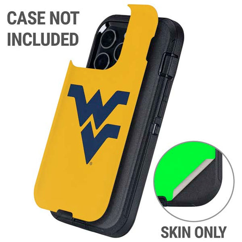 West Virginia University Yellow Background Otterbox Defender iPhone Skin