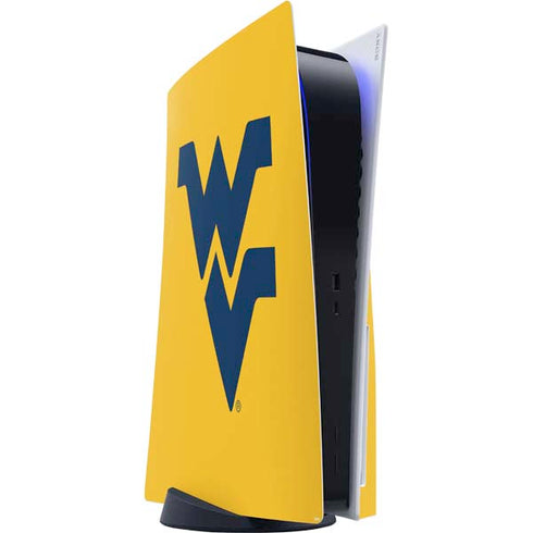West Virginia University Yellow Background PS5 Console Skin
