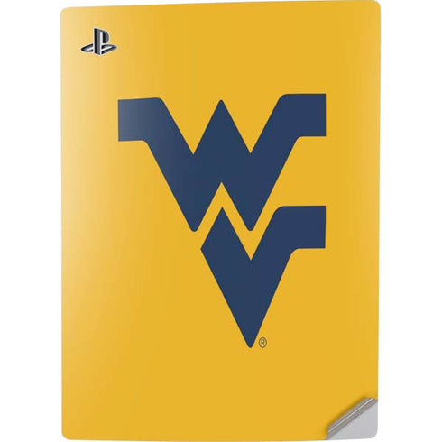 West Virginia University Yellow Background PS5 Digital Edition Console Skin