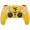 West Virginia University Yellow Background PS5 Controller Skin