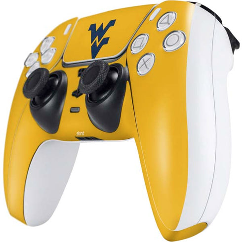 West Virginia University Yellow Background PS5 Controller Skin