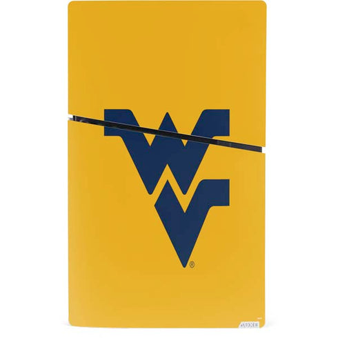 West Virginia University Yellow Background PS5 Slim Digital Edition Bundle Skin