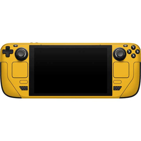 West Virginia University Yellow Background Steam Deck Handheld Gaming Computer Skin