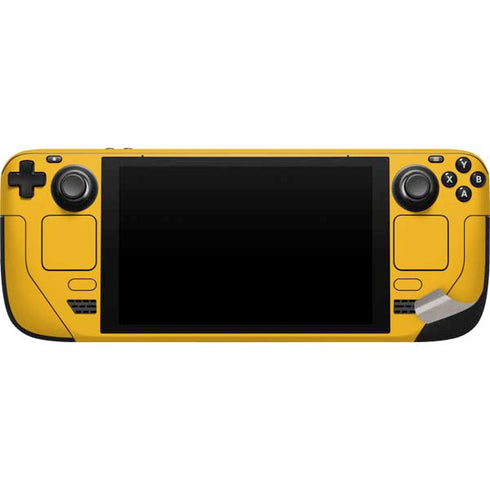 West Virginia University Yellow Background Steam Deck Handheld Gaming Computer Skin