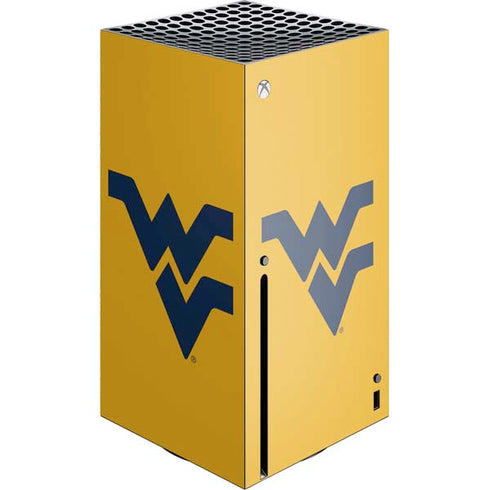 West Virginia University Yellow Background Xbox Series X Console Skin