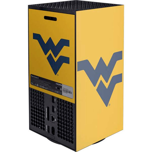 West Virginia University Yellow Background Xbox Series X Console Skin