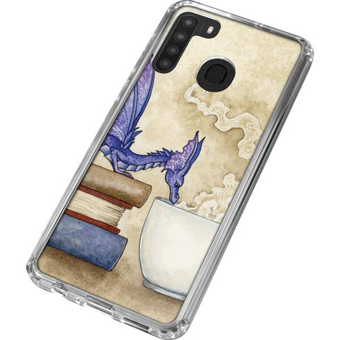 Amy Brown Whats in Here Coffee Dragon Galaxy A21 Clear Case