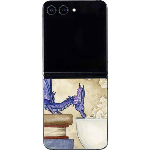 Whats in Here Coffee Dragon by Amy Brown Galaxy Z Flip5 5G Skin