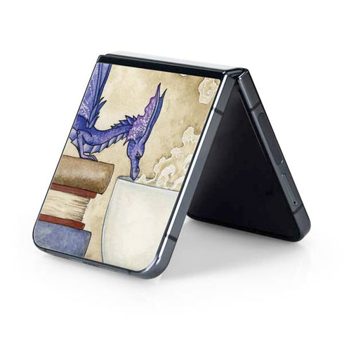 Whats in Here Coffee Dragon by Amy Brown Galaxy Z Flip5 5G Skin
