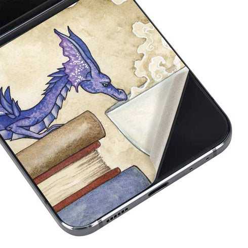 Whats in Here Coffee Dragon by Amy Brown Galaxy Z Flip5 5G Skin
