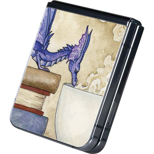 Whats in Here Coffee Dragon by Amy Brown Galaxy Z Flip5 5G Skin