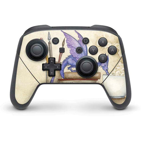 Amy Brown Whats in Here Coffee Dragon Nintendo Switch Pro Controller Skin