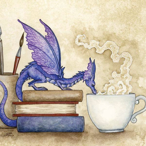 Amy Brown Whats in Here Coffee Dragon PS4 Controller Skin