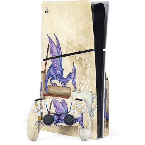Whats in Here Coffee Dragon by Amy Brown PS5 Slim Disk Bundle Skin