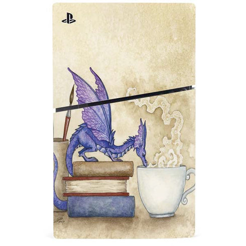 Whats in Here Coffee Dragon by Amy Brown PS5 Slim Digital Edition Bundle Skin