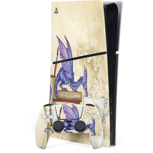 Whats in Here Coffee Dragon by Amy Brown PS5 Slim Digital Edition Console Skin