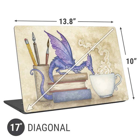 Amy Brown Whats in Here Coffee Dragon Universal Laptop 17in (13.8 x 10in) Skin